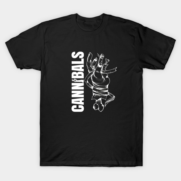 CANNIBALS - Zombie Hand (White) T-Shirt by cannibals